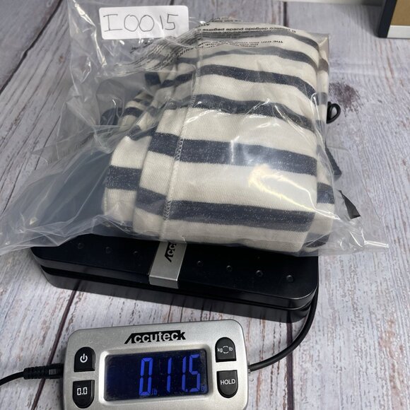 Banana Republic Dress Women Size L 3/4 Sleeve Shift Striped Black White Cotton - Picture 11 of 11